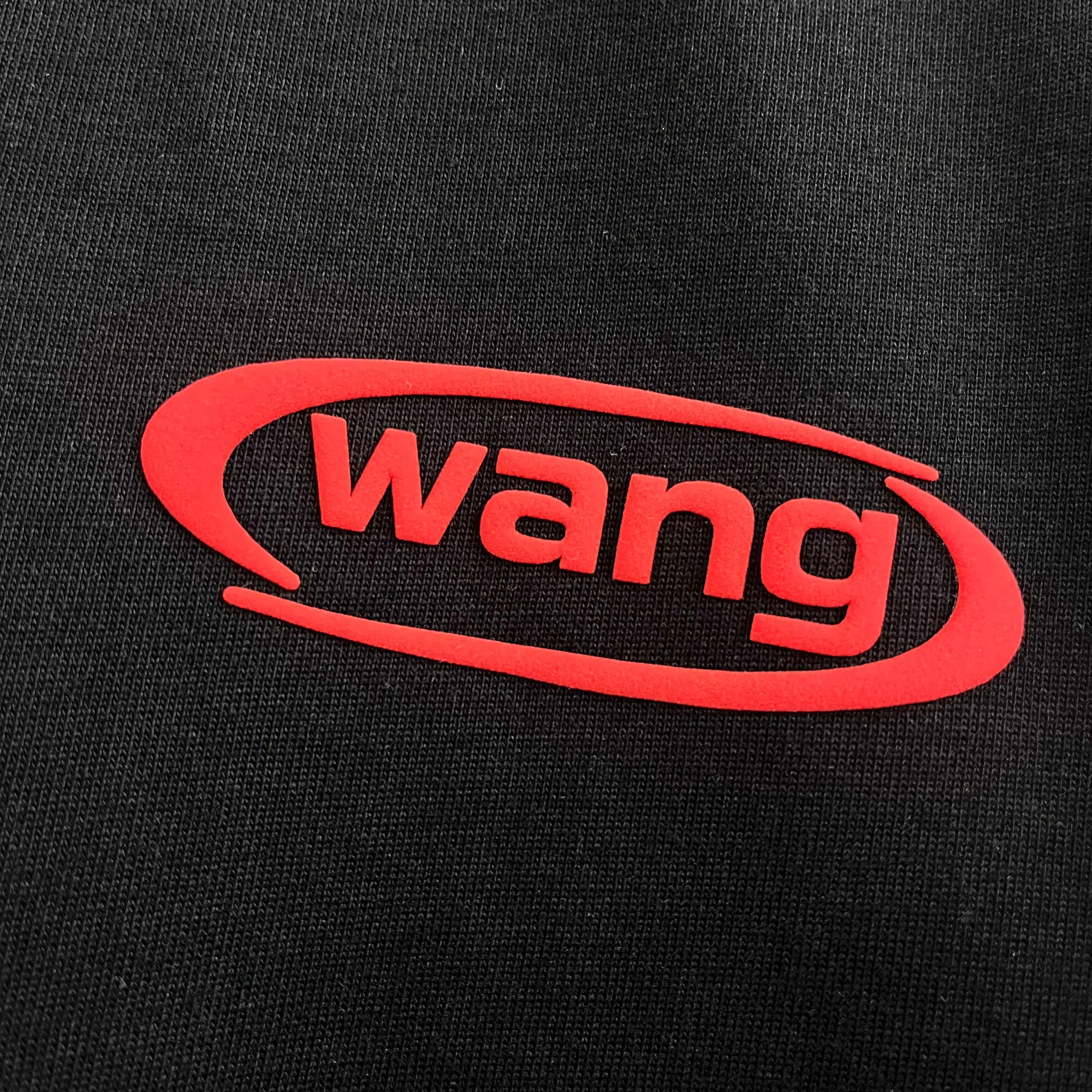 * * *alexa 2026 New Arrival wang logo T Same Style ：Black White Red Size： S （90-130 ） M （120-150 ） L （140-165 ） XL （160-180 ） XXL （180 ）